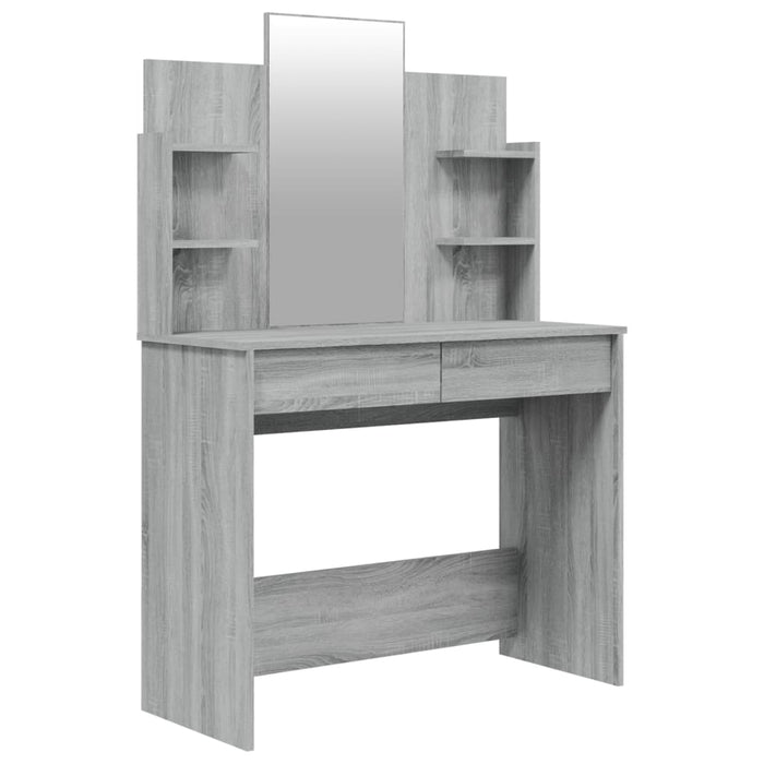 Toeletta con Specchio Grigio Sonoma 96x40x142 cm 820497