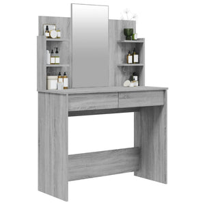 Toeletta con Specchio Grigio Sonoma 96x40x142 cm 820497