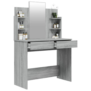Toeletta con Specchio Grigio Sonoma 96x40x142 cm 820497