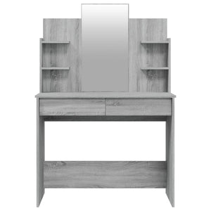 Toeletta con Specchio Grigio Sonoma 96x40x142 cm 820497