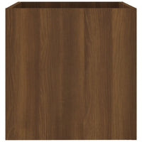 Fioriera Rovere-Vaso-Contenitore per Piante Marrone 40x40x40 cm in Legno Multistrato