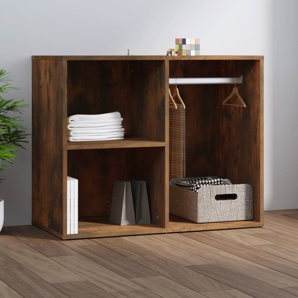 Armadietto Cosmetici Rovere Fumo 80x40x65 cm Legno Multistrato 820505