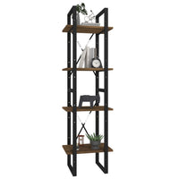 Libreria 4 Ripiani Rovere Marrone 40x30x140cm Legno Multistrato 821305