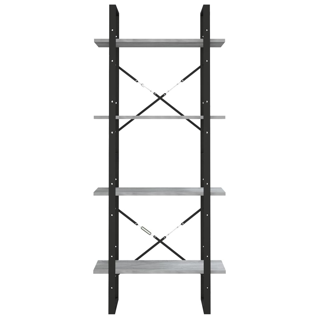 Libreria 4 Ripiani Grigio Sonoma 60x30x140 cm Legno Multistrato 821310