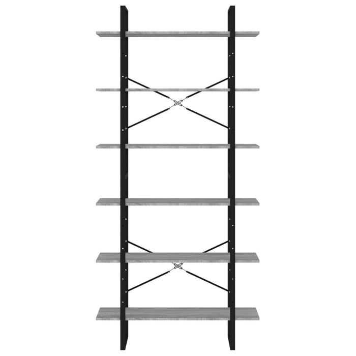 Scaffale Alto Grigio Sonoma 100x30x210 cm in Legno Multistrato