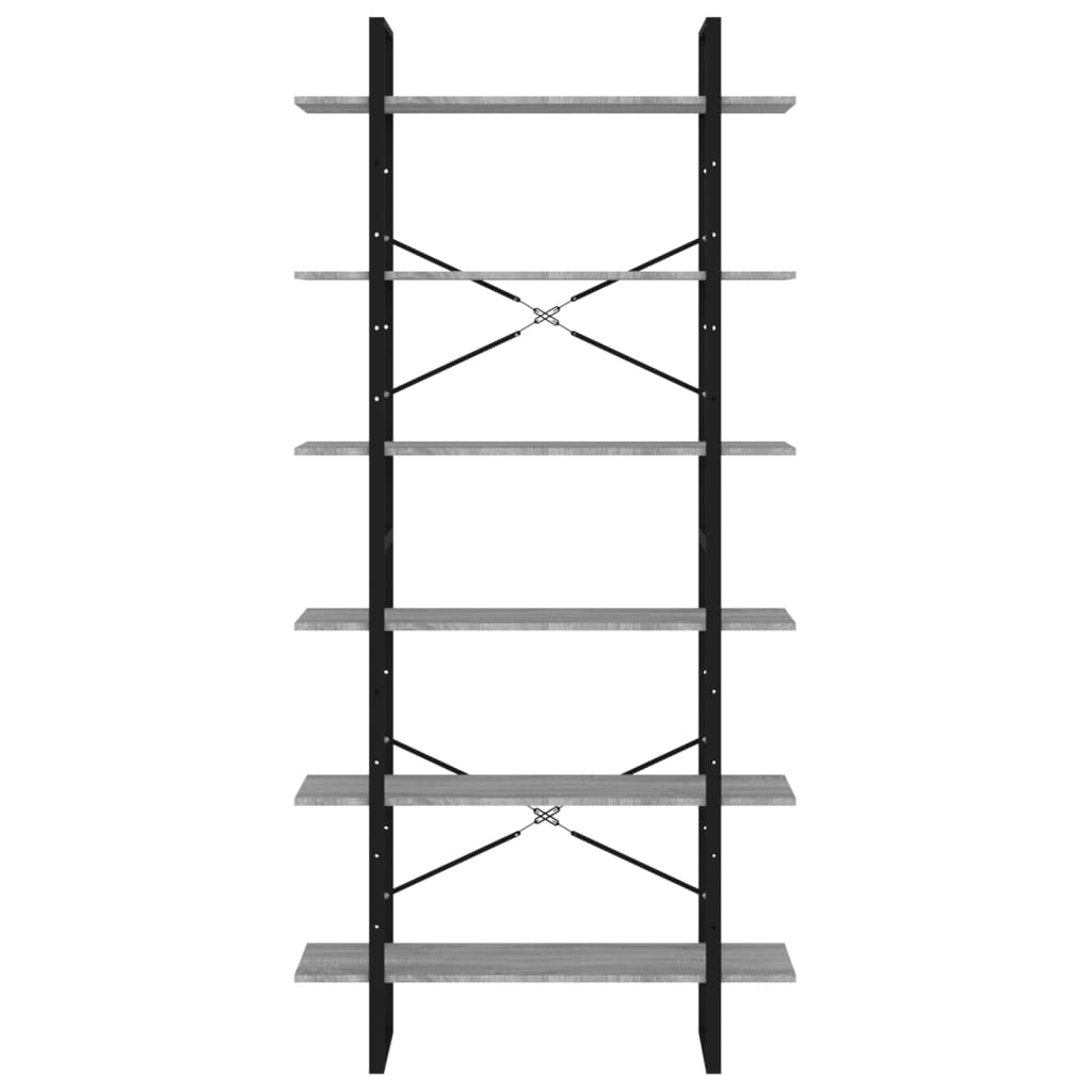 Scaffale Alto Grigio Sonoma 100x30x210 cm in Legno Multistrato 821325