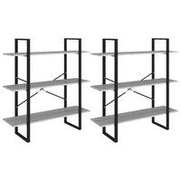 Scaffale Alto Grigio Sonoma 100x30x210 cm in Legno Multistrato