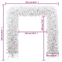 Albero di Natale ad Arco Bianco 240 cm 345090