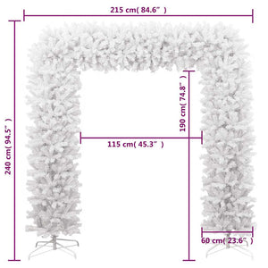 Albero di Natale ad Arco Bianco 240 cm 345090