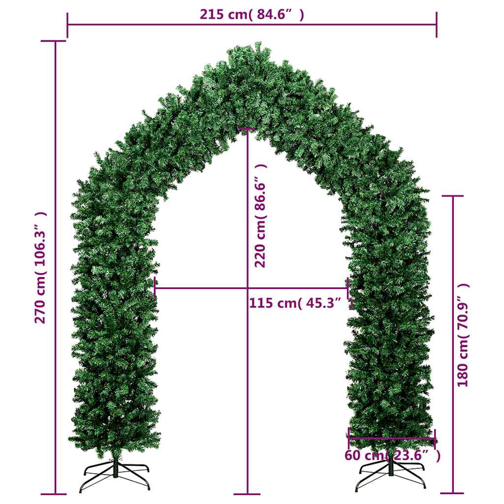 Albero di Natale ad Arco Verde 270 cm 345092
