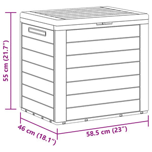 Baule da Giardino Marrone 58,5x46x55 cm in Polipropilene cod mxl 75478