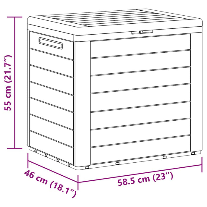 Baule da Giardino Marrone 58,5x46x55 cm in Polipropilene cod mxl 75478