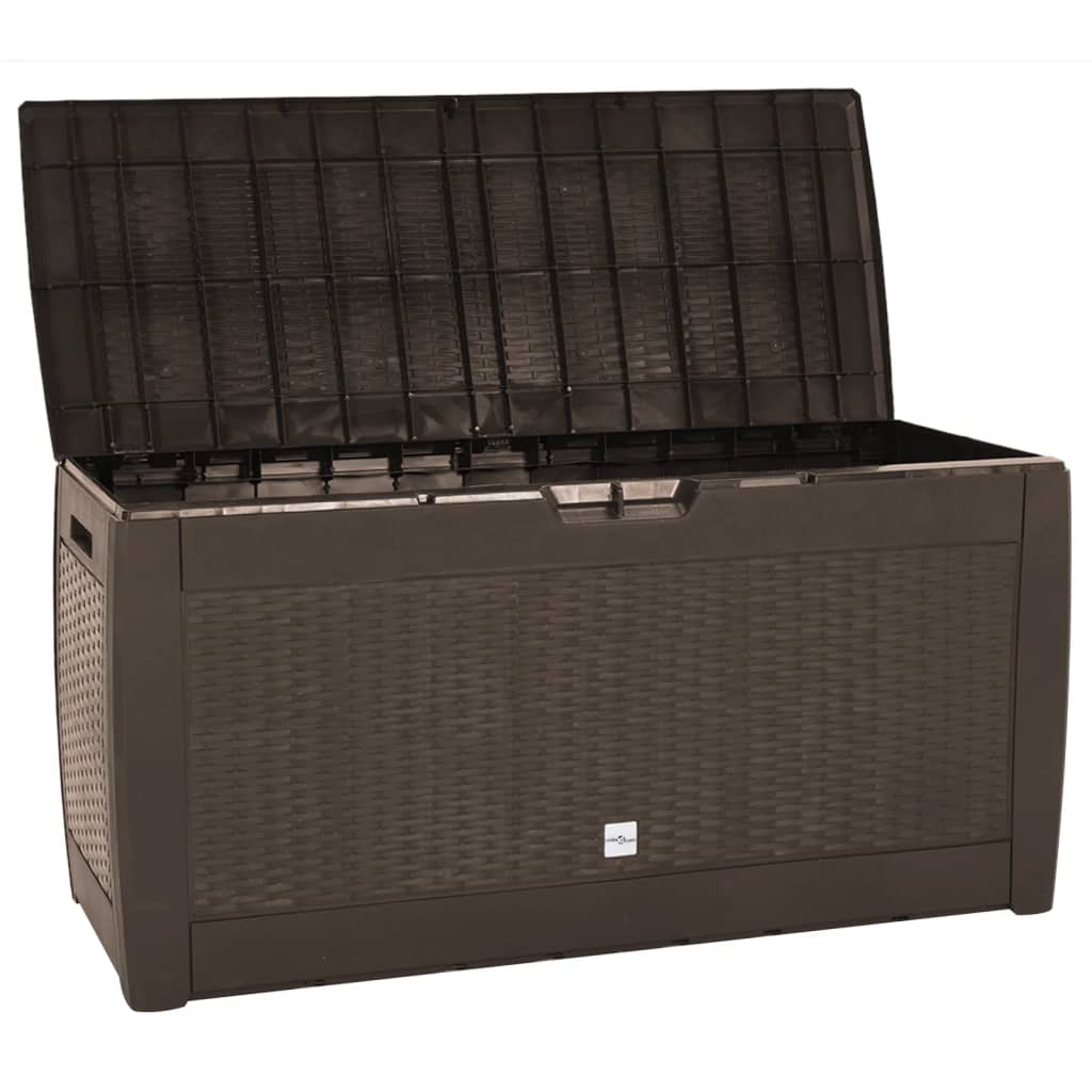 Baule da giardino marrone 119 x 48 x 60 cm polipropilene 02_0013135