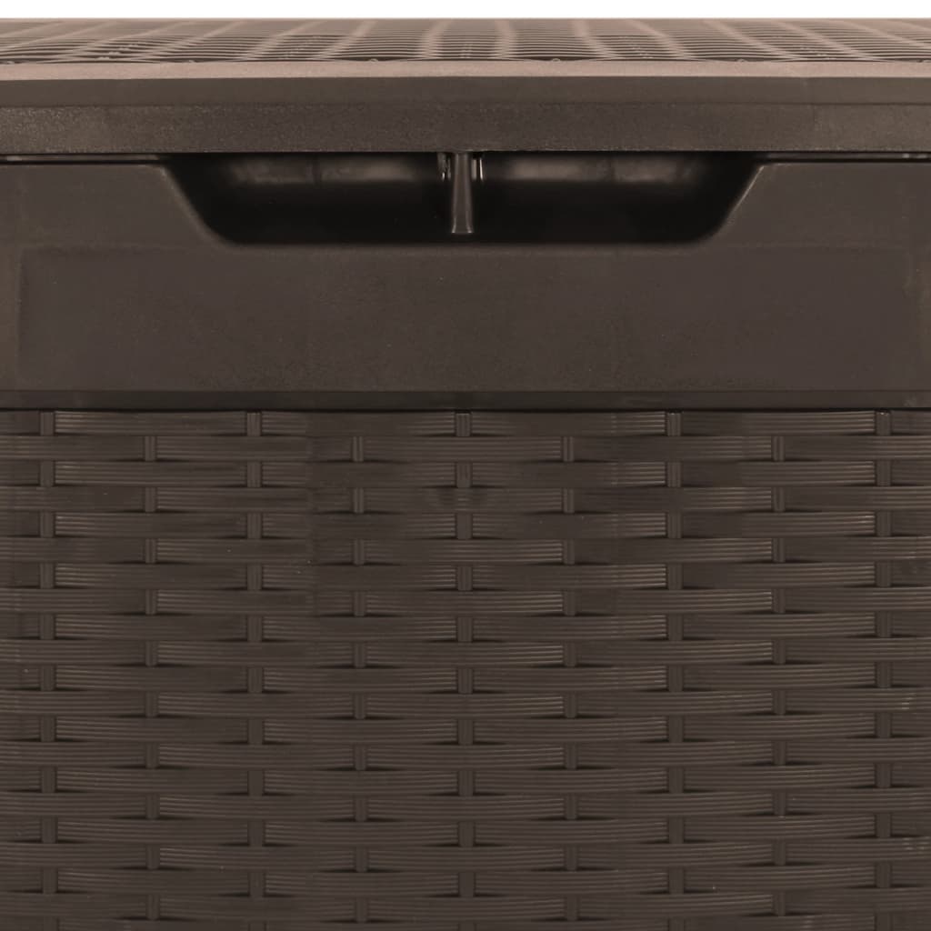 Baule da giardino marrone 119 x 48 x 60 cm polipropilene 02_0013135