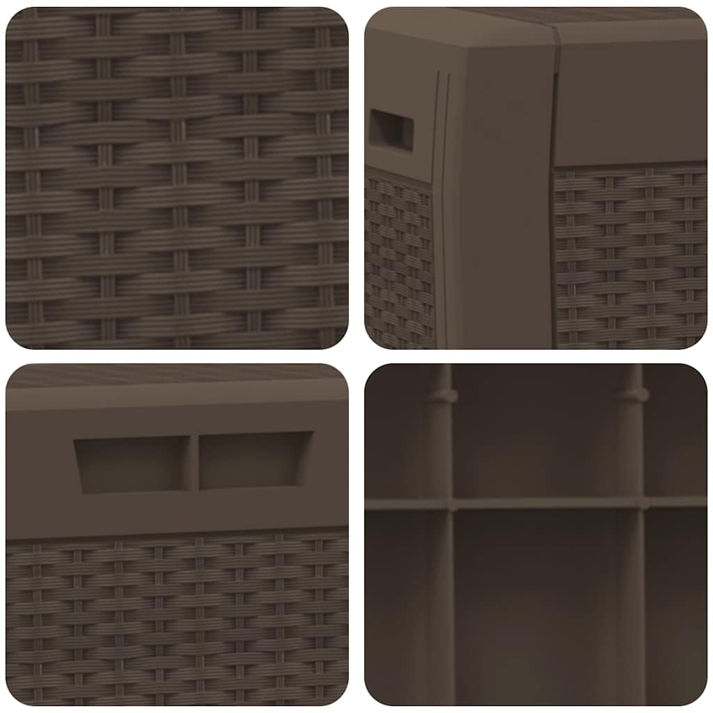 Baule da Giardino Marrone 119x48x60 cm in Polipropilene 152196