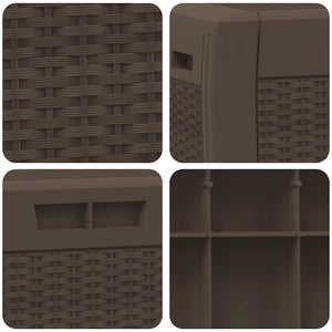 Baule da Giardino Marrone 119x48x60 cm in Polipropilene 152196