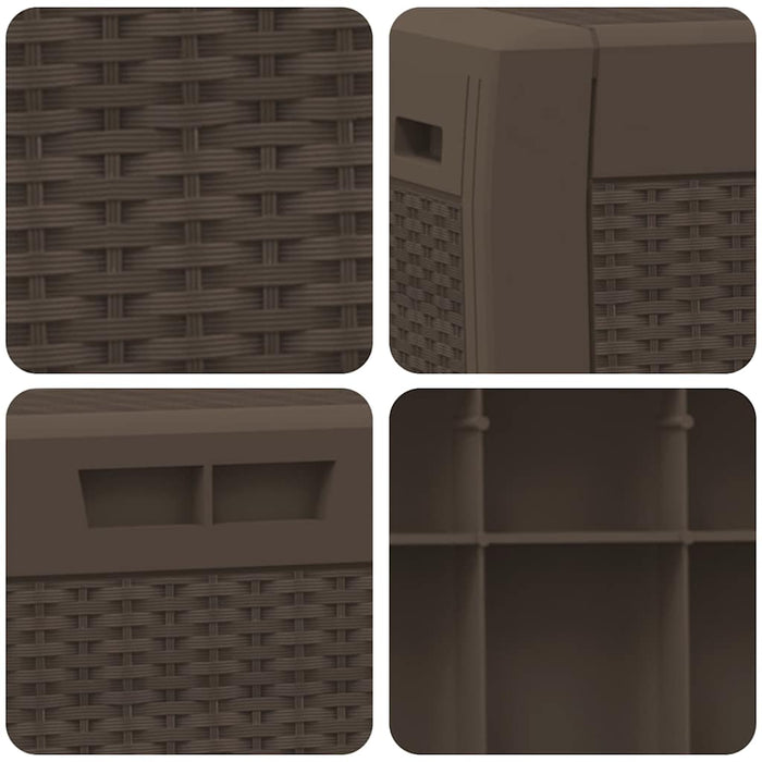 Baule da Giardino Marrone 119x48x60 cm in Polipropilene 152196