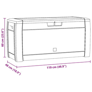 Baule da Giardino Marrone 119x48x60 cm in Polipropilene cod mxl 64961