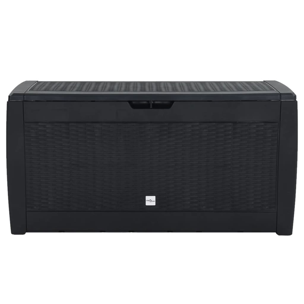 Baule da giardino 119 x 48 x 60 cm polipropilene antracite 02_0013141