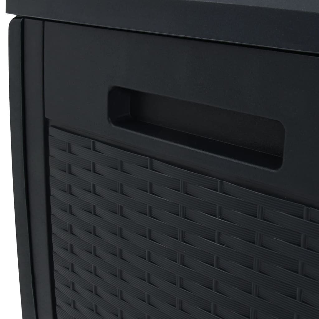 Baule da giardino 119 x 48 x 60 cm polipropilene antracite 02_0013141