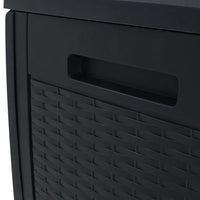 Baule da giardino 119 x 48 x 60 cm polipropilene antracite 02_0013141