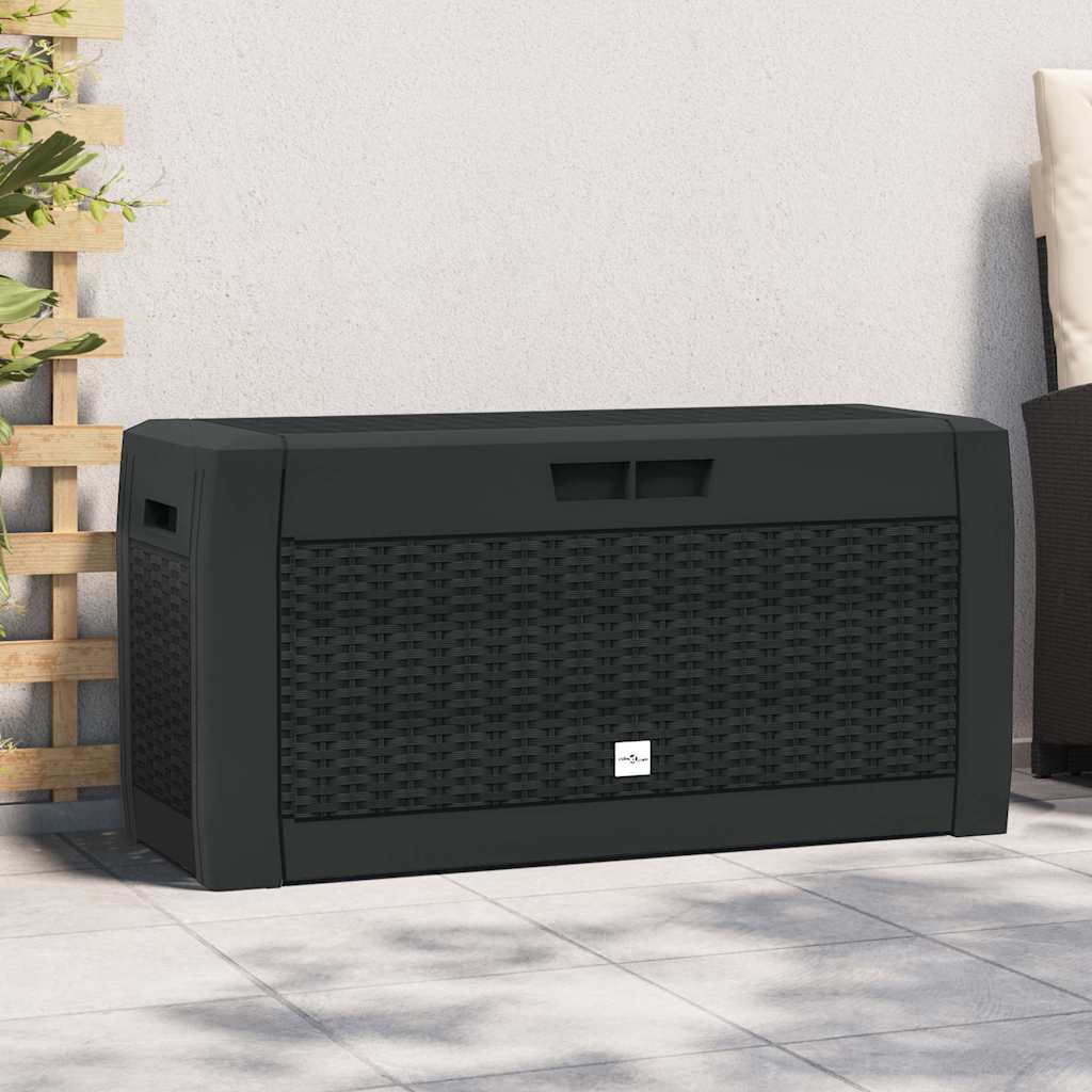 Baule da Giardino Antracite 119x48x60 cm in Polipropilene 152197