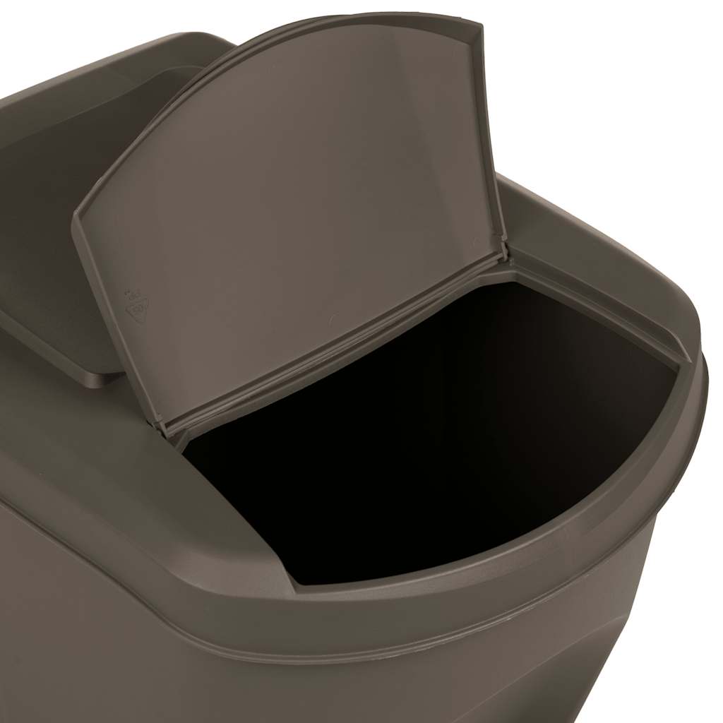 Contenitori Impilabili per Rifiuti 3pz Grigio 75L Polipropilene cod mxl 50669