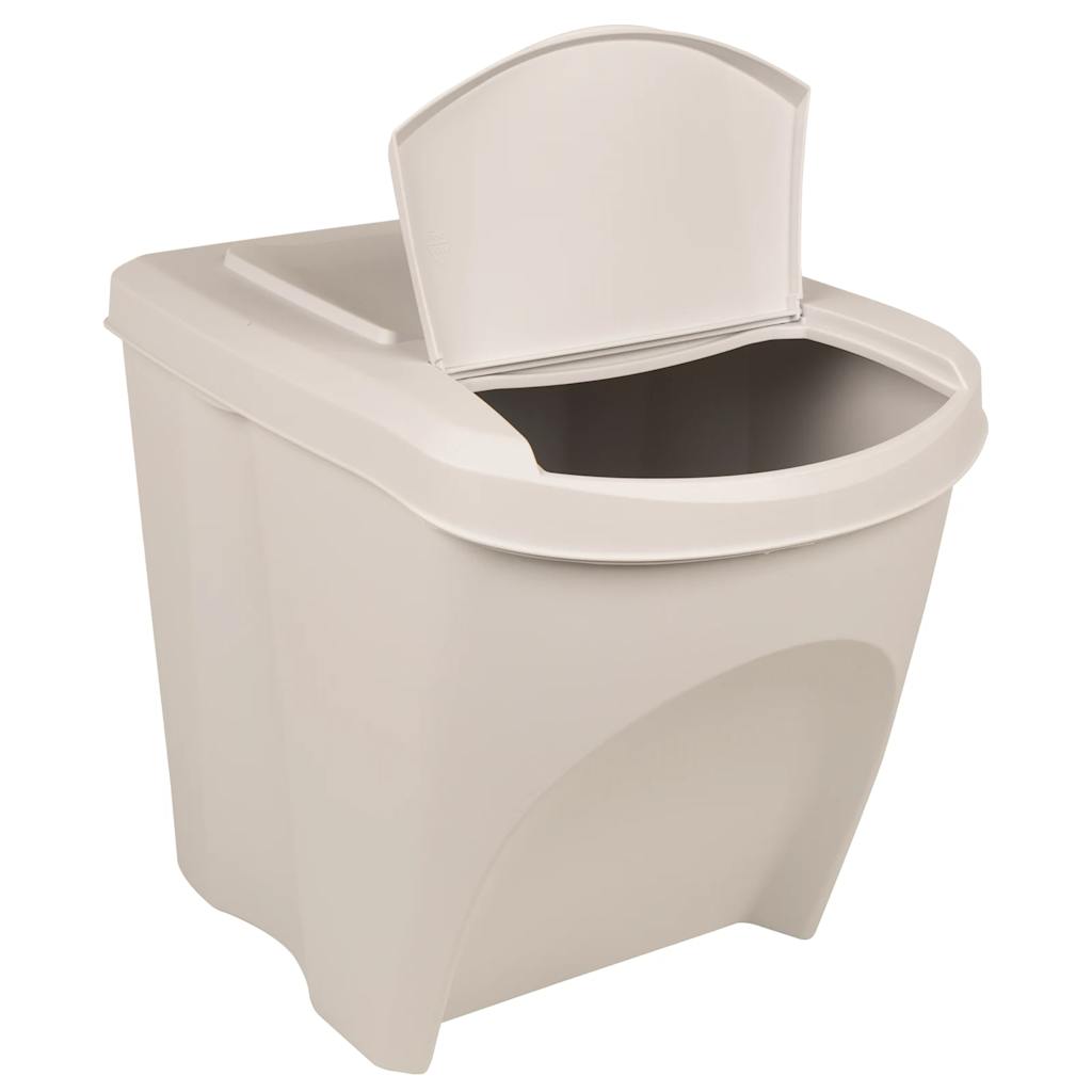 Contenitori Impilabili per Rifiuti 3pz Bianco 75L Polipropilene cod mxl 46261