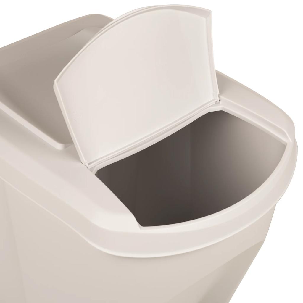 Contenitori Impilabili per Rifiuti 3pz Bianco 75L Polipropilene cod mxl 46261