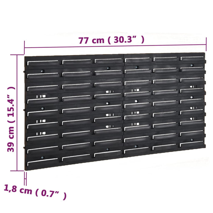 Set da Officina 30 pz Rosso e Nero 77x39 cm in Polipropilene 152203