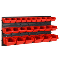 Set da Officina 26 pz Rosso e Nero 77x39 cm in Polipropilene cod mxl 72394