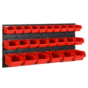 Set da Officina 26 pz Rosso e Nero 77x39 cm in Polipropilene cod mxl 72394