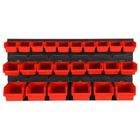 Set da Officina 26 pz Rosso e Nero 77x39 cm in Polipropilene cod mxl 72394