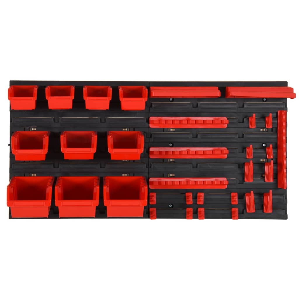 Set da Officina 35 pz Rosso e Nero 77x39 cm in Polipropilene 152205