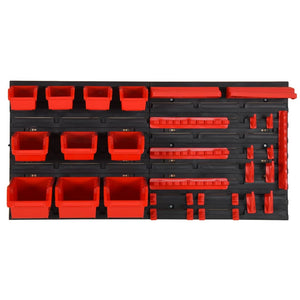 Set da Officina 35 pz Rosso e Nero 77x39 cm in Polipropilene 152205