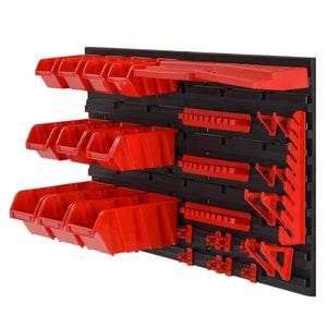 Set da Officina 35 pz Rosso e Nero 77x39 cm in Polipropilene 152205