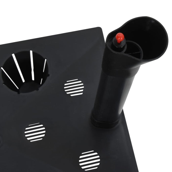 Vassoio per fioriera aiuola rialzata piante fiori terrazza giardino giardino 60 x 25 x 46 cm PP Rattan antracite 02_0039462