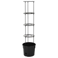 Vaso a Torre per Pomodori Antracite Ã˜29,5x115 cm Polipropilene