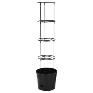 Vaso a Torre per Pomodori Antracite Ã˜29,5x115 cm Polipropilene