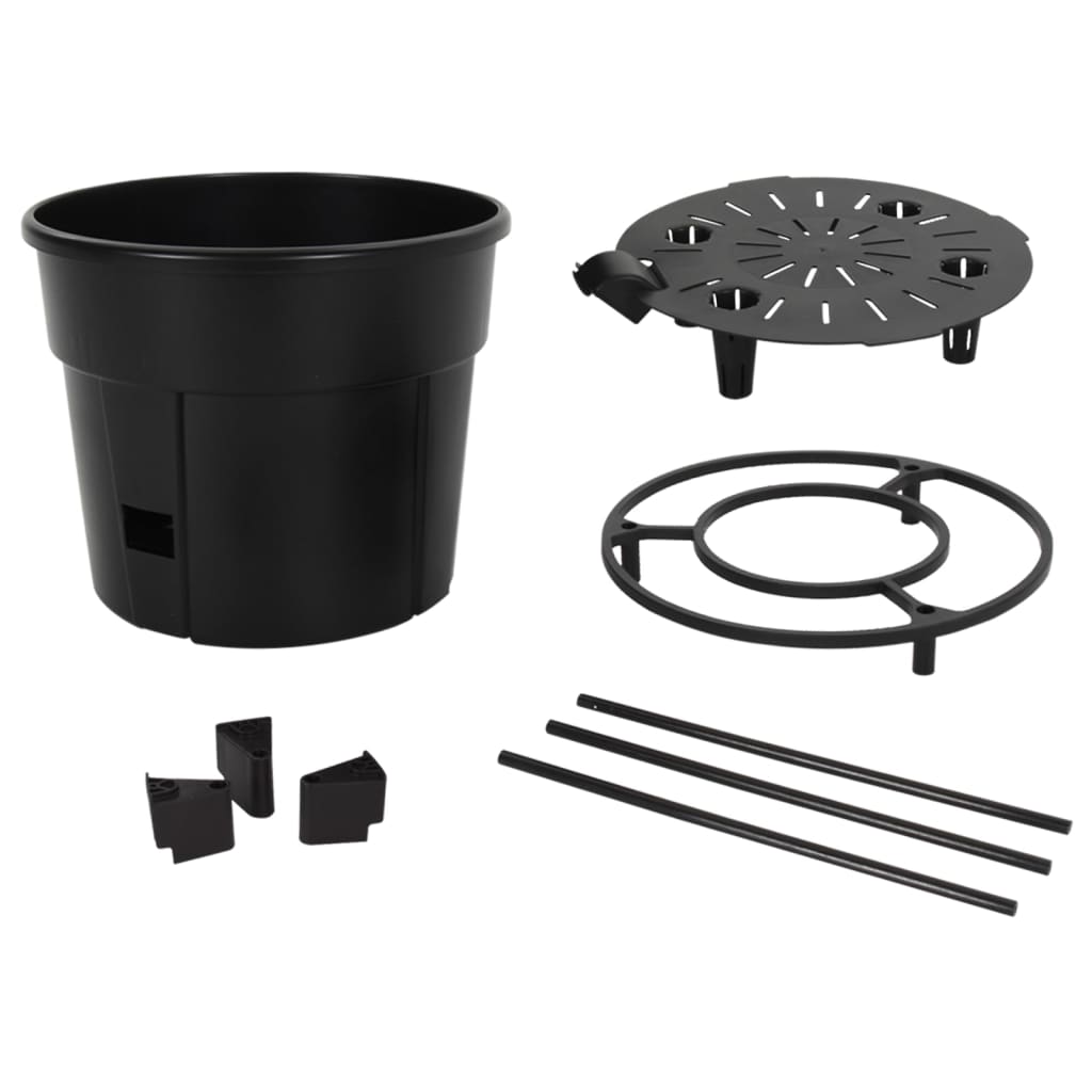 Vaso a Torre per Pomodori Antracite Ã˜29,5x115 cm Polipropilene