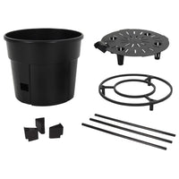 Vaso a Torre per Pomodori Antracite Ã˜29,5x115 cm Polipropilene