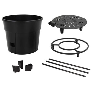 Vaso a Torre per Pomodori Antracite Ã˜29,5x115 cm Polipropilene