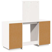 Set Toeletta con Specchio-Mobile con specchio Bianco in Legno Massello di Pino