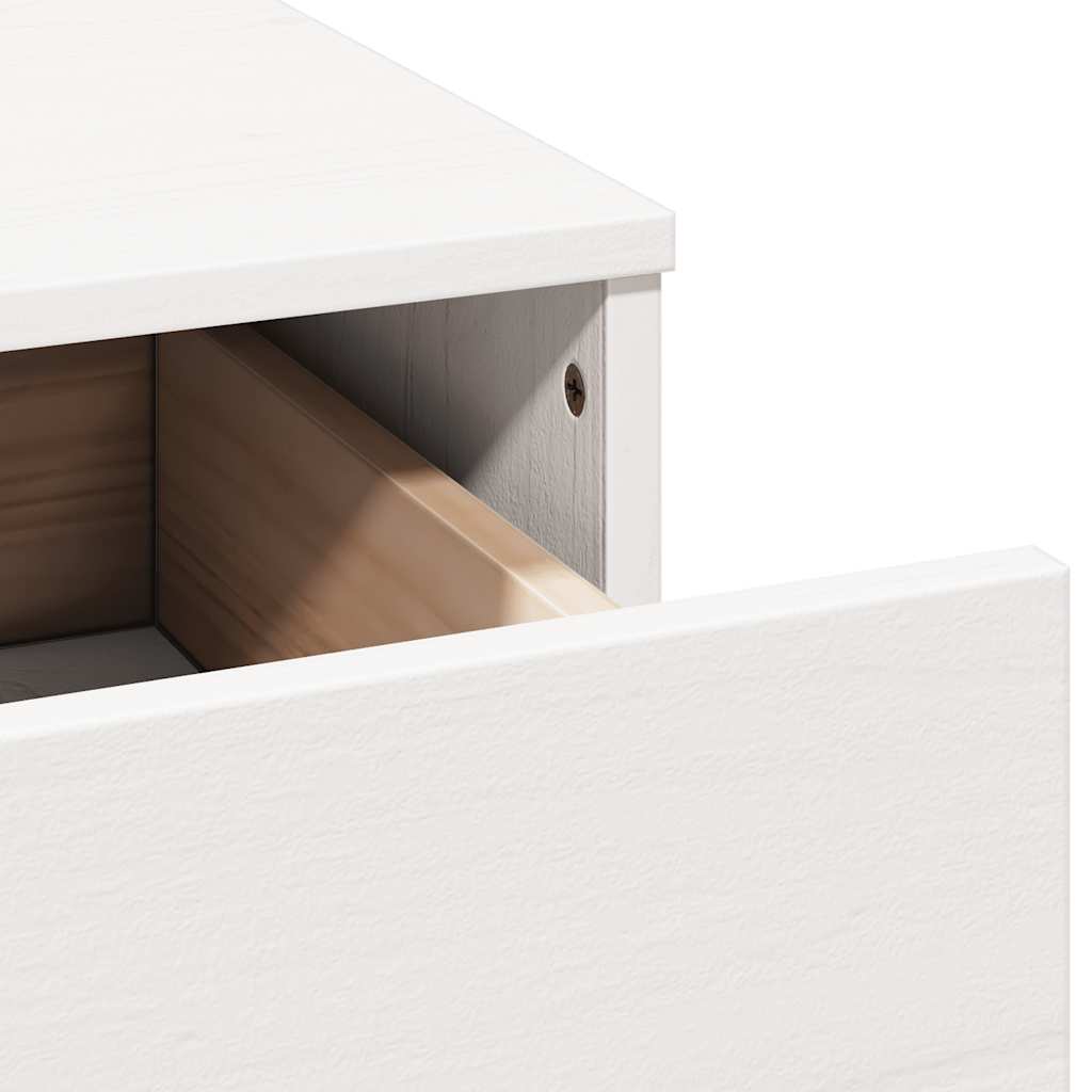 Set Toeletta con Specchio-Mobile con specchio Bianco in Legno Massello di Pino