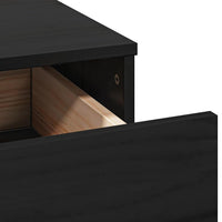 Set Toeletta con Specchio Nero in Legno Massello di Pino 3107838