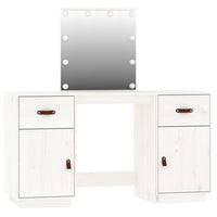 Set Toeletta con LED Bianco in Legno Massello di Pino 3107840
