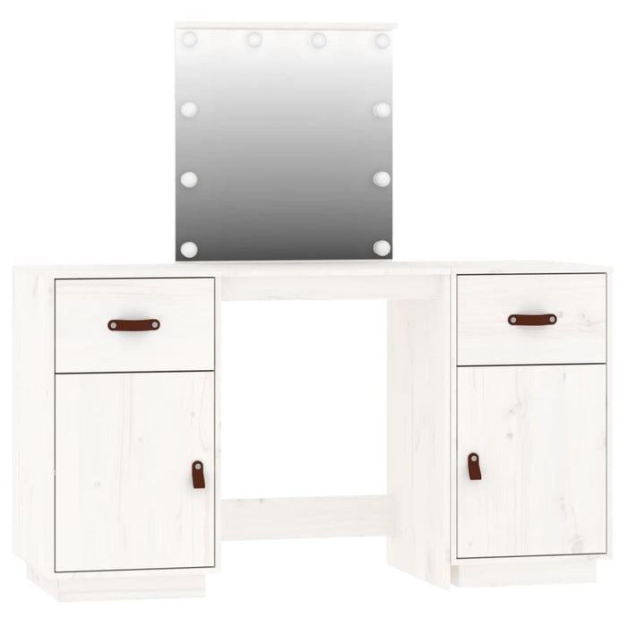 Set Toeletta con LED Bianco in Legno Massello di Pino 3107840