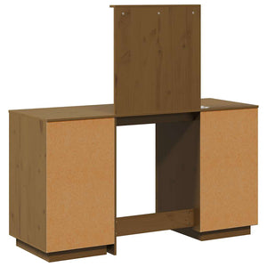 Set Toeletta con LED Marrone Miele in Legno Massello di Pino cod mxl 57097