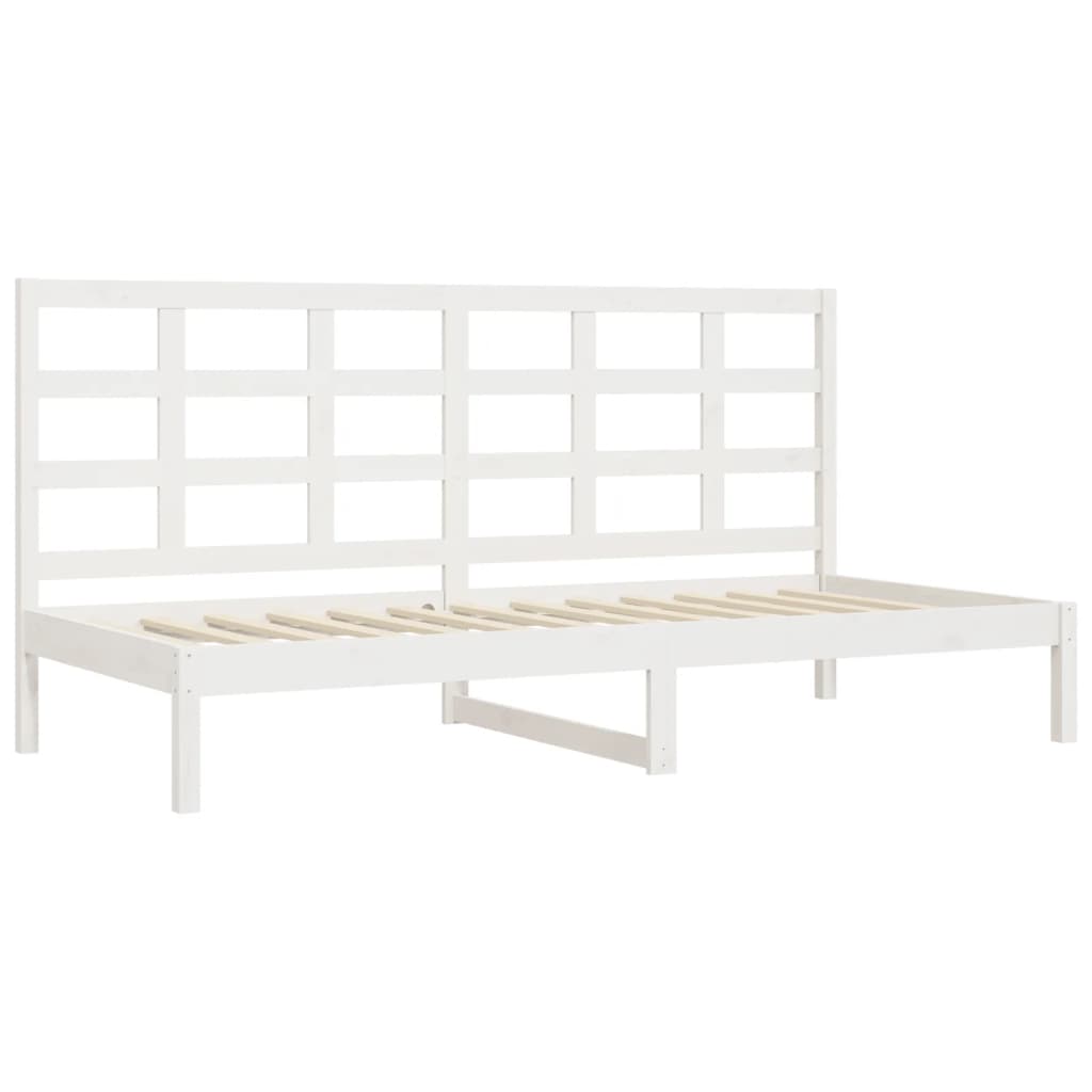 Dormeuse senza Materasso Bianca 90x200 cm Legno Massello Pino 3107906