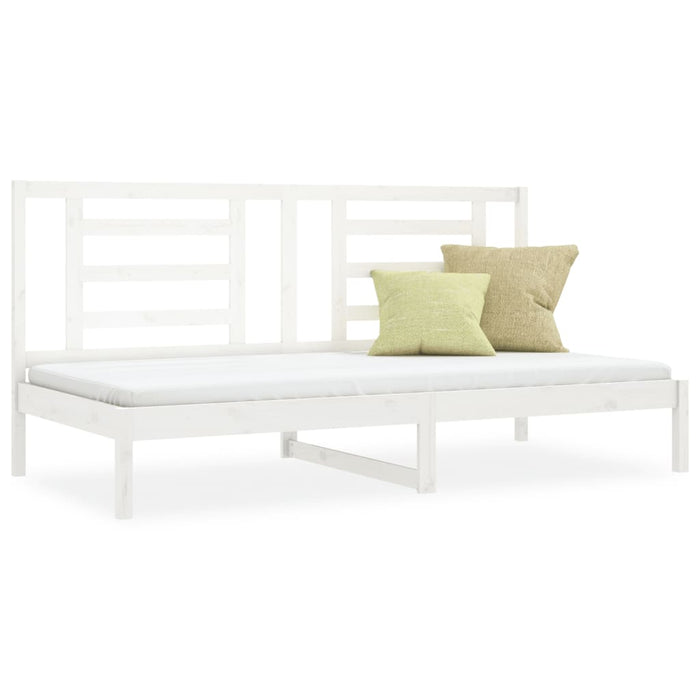 Dormeuse senza Materasso-Divano Letto-Struttura Letto Bianca 90x200 cm Legno Massello Pino 467538